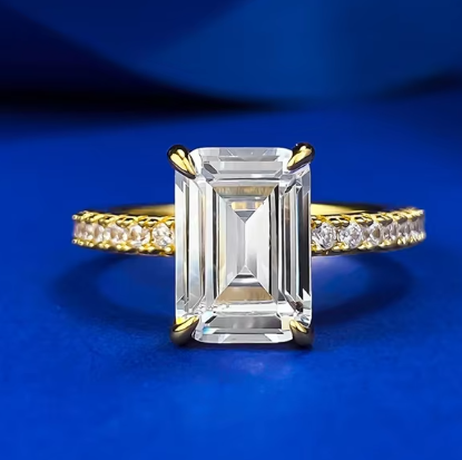 S925 Silver High Carbon Diamond Ring (One Piece)